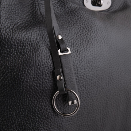 Кожаный женский черный шоппер Giorgio Ferretti (Италия) GF2019981black – Фото 5