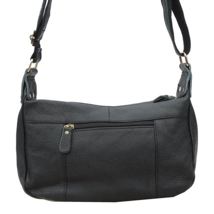 Кожаная женская сумка Borsa Leather черная 10t300-black – Фото 5
