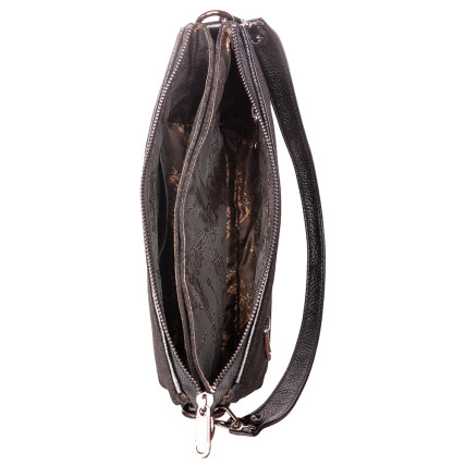 Женская кожаная сумка Desisan черный 3012-416 замш – Фото 5