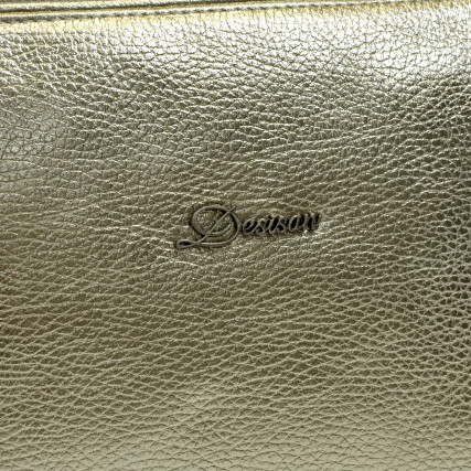 Женская кожаная сумка Desisan золотистая 3012-674 – Фото 5