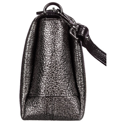 Женская кожаная сумка Desisan серебристая 3017-669