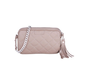 Женская кожаная сумка JIZUZ CLUTCH пудра