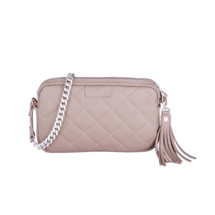 Женская кожаная сумка JIZUZ CLUTCH пудра – Фото 1