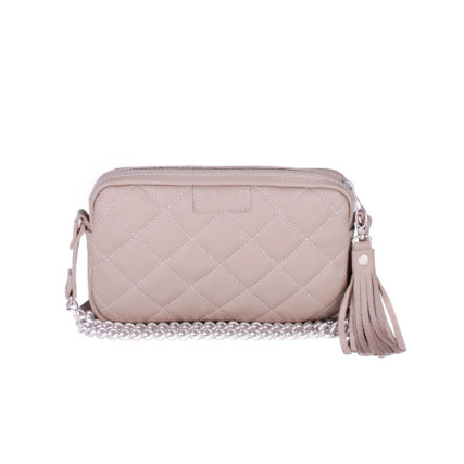 Женская кожаная сумка JIZUZ CLUTCH пудра – Фото 2