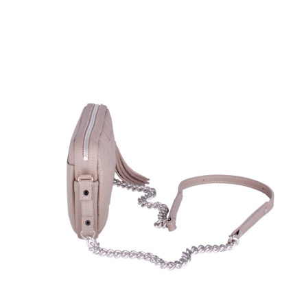 Женская кожаная сумка JIZUZ CLUTCH пудра – Фото 4