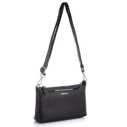 Кожаная сумка на плечо Giorgio Ferretti (Италия) черная GF2017195Bblack – Фото 2