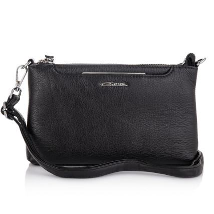 Кожаная сумка на плечо Giorgio Ferretti (Италия) черная GF2017195Bblack – Фото 4