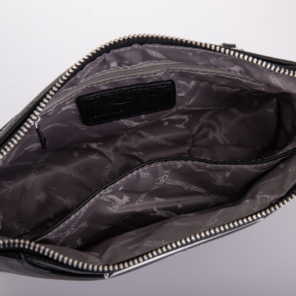 Кожаная сумка на плечо Giorgio Ferretti (Италия) черная GF2017195Bblack – Фото 6