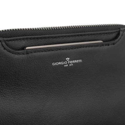 Кожаная сумка на плечо Giorgio Ferretti (Италия) черная GF2017273Dblack – Фото 5