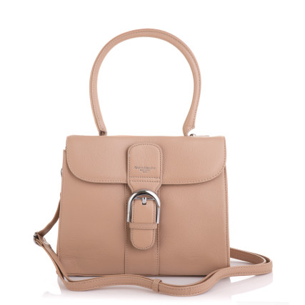 Кожаная женская сумка на плечо Giorgio Ferretti (Италия) бежевая GF2018500116Cbeige – Фото 4