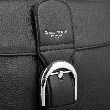 Кожаная женская сумка на плечо Giorgio Ferretti (Италия) черная GF2018500116Cblack – Фото 5