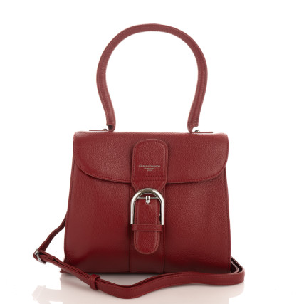 Кожаная сумка на плечо Giorgio Ferretti (Италия) бордовая GF2018500116Cbordo – Фото 4