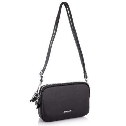 Кожаная сумочка на плечо Giorgio Ferretti (Италия) черная GF201850087Cblack – Фото 2
