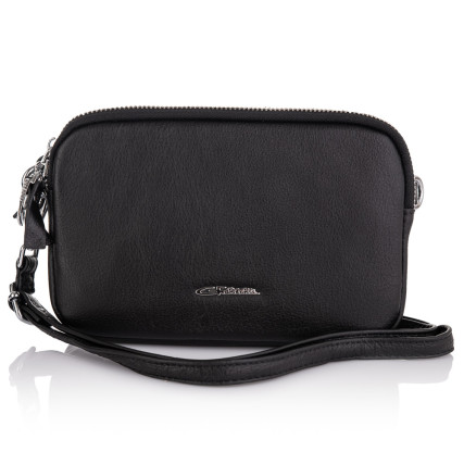 Кожаная сумочка на плечо Giorgio Ferretti (Италия) черная GF201850087Cblack – Фото 4