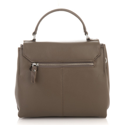 Кожаная сумка на плечо Giorgio Ferretti (Италия) серая GF2018969Bdgrey – Фото 3