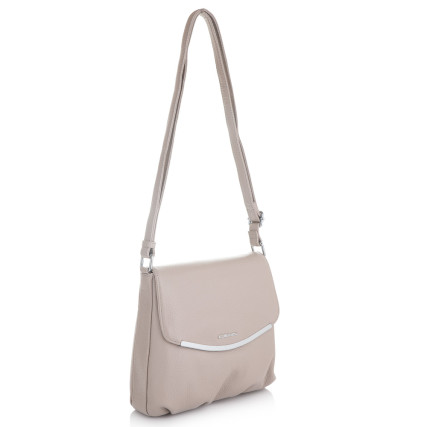Кожаная сумка на плечо Giorgio Ferretti (Италия) серая GF2019056Bgrey – Фото 3