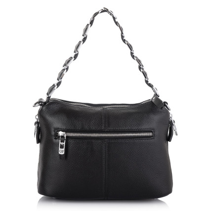 Кожаная сумка на плечо Giorgio Ferretti (Италия) черная GF2019058Eblack – Фото 2