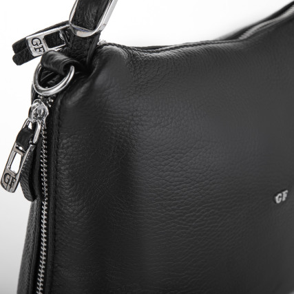 Кожаная сумка на плечо Giorgio Ferretti (Италия) черная GF2019058Eblack – Фото 4