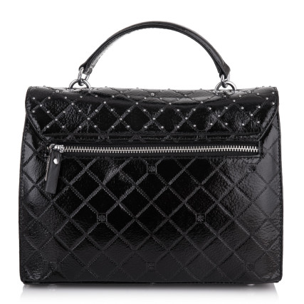 Кожаная сумка на плечо Giorgio Ferretti (Италия) черная GF2019132Ablack – Фото 2