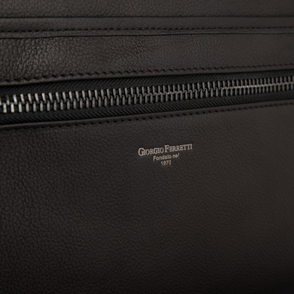 Кожаная сумка на плечо Giorgio Ferretti (Италия) черная GF2019803Cblack – Фото 5