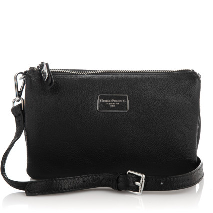 Кожаная сумка на плечо Giorgio Ferretti (Италия) черная GF2020021Ablack – Фото 4