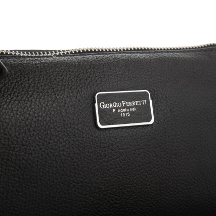 Кожаная сумка на плечо Giorgio Ferretti (Италия) черная GF2020021Ablack – Фото 5