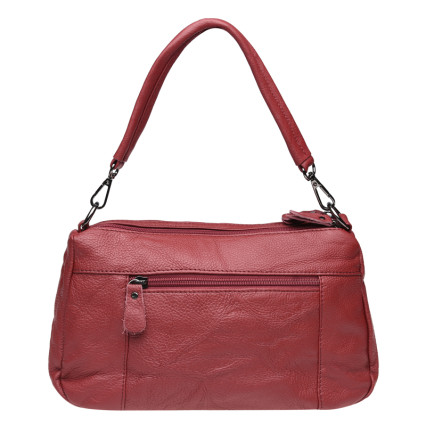 Кожаная женская сумка Borsa Leather красная K1840-red – Фото 2