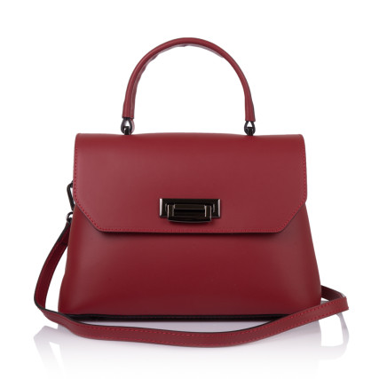 Кожаная женская сумка Virginia Conti (Италия) красная L8810red – Фото 3