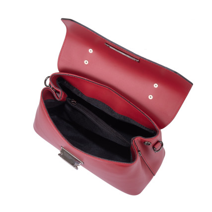 Кожаная женская сумка Virginia Conti (Италия) красная L8810red – Фото 4