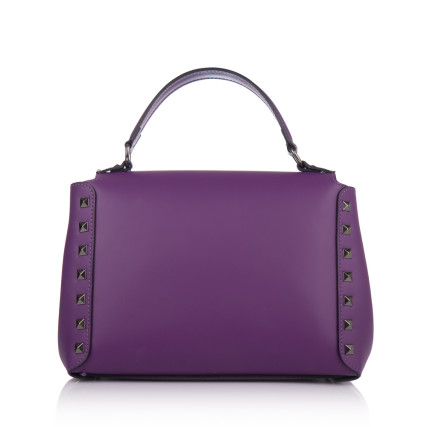 Кожаная женская сумка Virginia Conti (Италия) фиолетовая VC1367violet – Фото 2