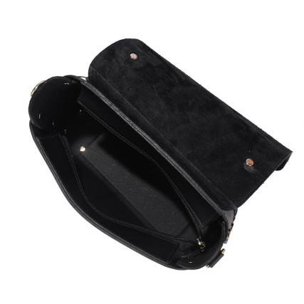 Кожаная женская сумка Virginia Conti (Италия) черная VC1392black – Фото 4