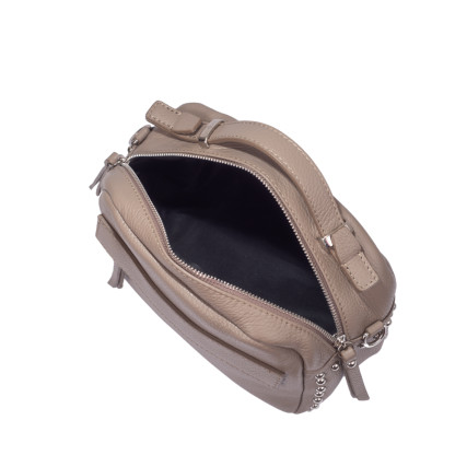 Кожаная женская сумка Virginia Conti (Италия) тауп VC01801taupe – Фото 4