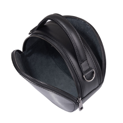 Кожаная женская сумка Virginia Conti (Италия) черная VC2247black – Фото 4
