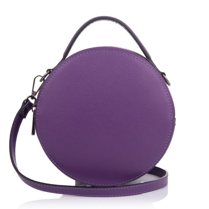 Кожаная женская сумка Virginia Conti (Италия) фиолетовая VC2247violet – Фото 3