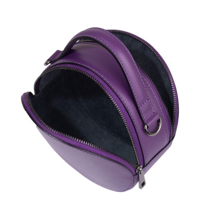 Кожаная женская сумка Virginia Conti (Италия) фиолетовая VC2247violet – Фото 4