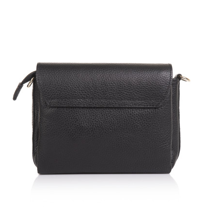 Кожаная женская сумка Virginia Conti (Италия) черная VC2515black – Фото 2