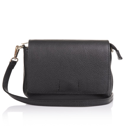 Кожаная женская сумка Virginia Conti (Италия) черная VC2515black – Фото 3