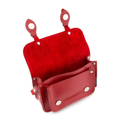 Кожаная женская сумка Satchel Yoshi красная YB125 9 – Фото 2