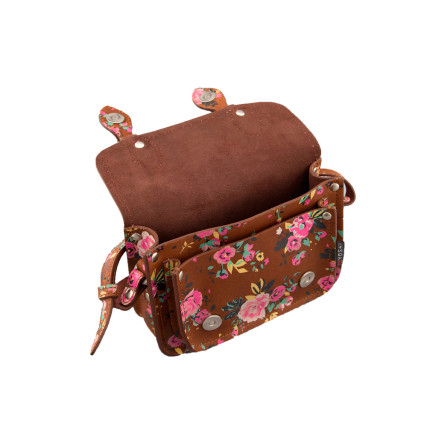 Кожаная женская сумка Satchel Yoshi коричневая – Фото 4
