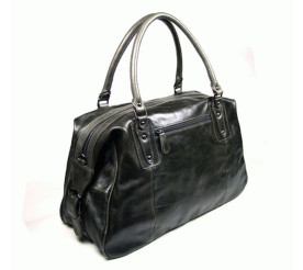 Кожаная сумка дорожная 7071J темно-серая Buffalo Bags