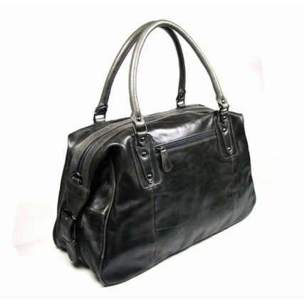 Кожаная сумка дорожная 7071J темно-серая Buffalo Bags – Фото 1