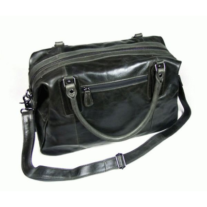 Кожаная сумка дорожная 7071J темно-серая Buffalo Bags – Фото 2