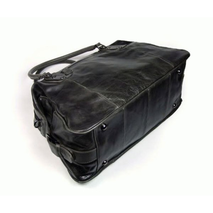 Кожаная сумка дорожная 7071J темно-серая Buffalo Bags – Фото 5