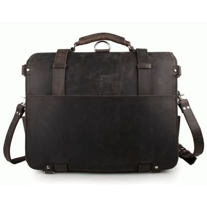 Кожаная дорожная сумка Buffalo Bags 7072J-1 темно-серая – Фото 4