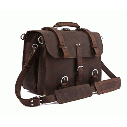 Мужской кожаный портфель 7072R-1 коричневый Buffalo Bags – Фото 2