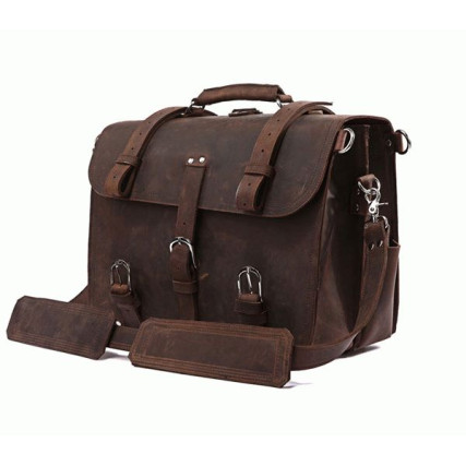 Мужской кожаный портфель 7072R-1 коричневый Buffalo Bags – Фото 3