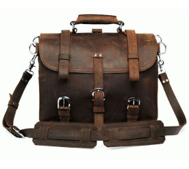 Кожаная дорожная сумка 7072R коричневая Buffalo Bags