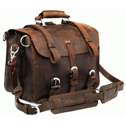 Кожаная дорожная сумка 7072R коричневая Buffalo Bags – Фото 2