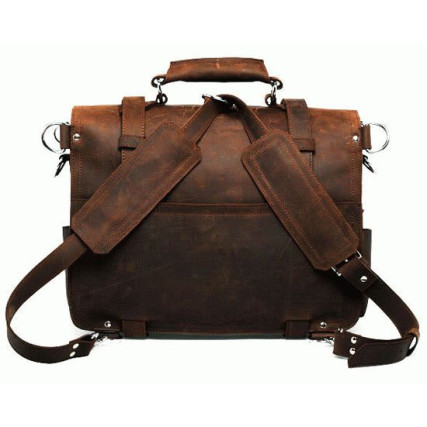 Кожаная дорожная сумка 7072R коричневая Buffalo Bags – Фото 5