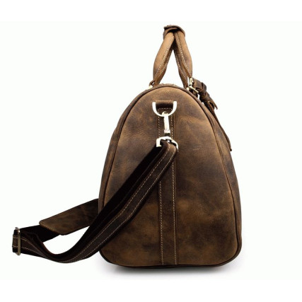Дорожная кожаная сумка Buffalo Bags 7077B-1  коричневая – Фото 3